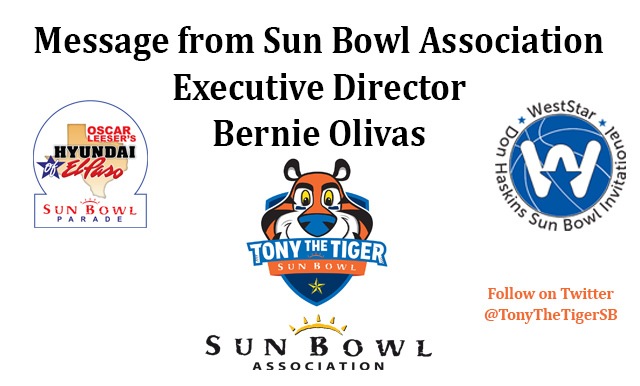 SUN BOWL ASSOCIATION IS PLANNING FOR EVENTS AS OF SEPT. 23, 2020